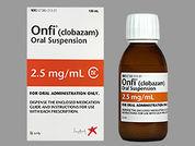 Onfi: This is a Suspension Oral imprinted with nothing on the front, nothing on the back.