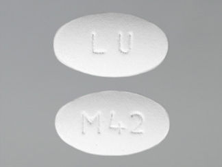 Esto es un Tableta imprimido con LU en la parte delantera, M42 en la parte posterior, y es fabricado por None.