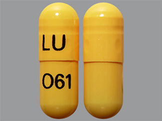 This is a Capsule Sprinkle Er 24 Hr imprinted with LU on the front, O61 on the back.