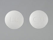 Ethambutol Hcl: This is a Tablet imprinted with LU on the front, C31 on the back.