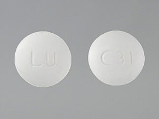 This is a Tablet imprinted with LU on the front, C31 on the back.