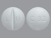 Ethambutol Hcl: Esto es un Tableta imprimido con L U en la parte delantera, C32 en la parte posterior, y es fabricado por None.