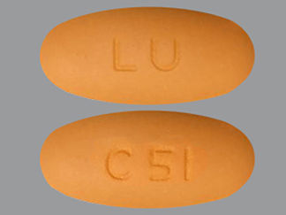 This is a Tablet imprinted with LU on the front, C51 on the back.