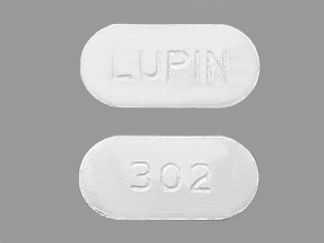 Esto es un Tableta imprimido con LUPIN en la parte delantera, 302 en la parte posterior, y es fabricado por None.