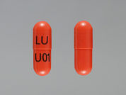 Imipramine Pamoate: This is a Capsule imprinted with LU on the front, U01 on the back.