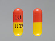 Imipramine Pamoate: This is a Capsule imprinted with LU on the front, U02 on the back.