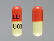 Imipramine Pamoate: This is a Capsule imprinted with LU on the front, U03 on the back.