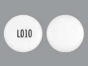 Tramadol Hcl Er: Esto es un Tableta LP 24 Hr blanco redondo imprimido con L010 en la parte delantera, nada en la parte posterior, y es fabricado por LUPIN PHARMACEU.