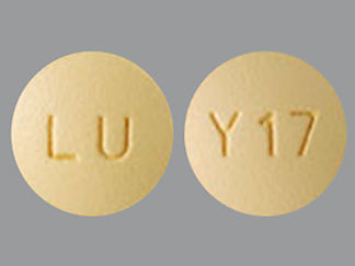 This is a Tablet imprinted with LU on the front, Y17 on the back.