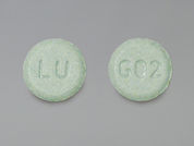 Lovastatin: Esto es un Tableta imprimido con LU en la parte delantera, G02 en la parte posterior, y es fabricado por None.