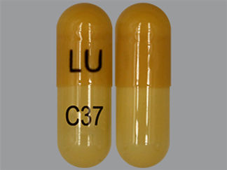 This is a Capsule imprinted with LU on the front, C37 on the back.