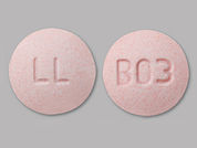 Lisinopril-Hctz: This is a Tablet imprinted with LL on the front, B03 on the back.