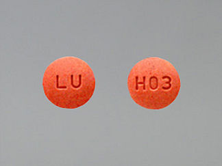 This is a Tablet imprinted with LU on the front, H03 on the back.