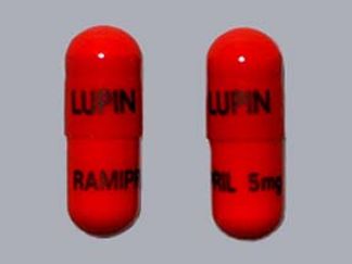 Esto es un Cápsula imprimido con LUPIN en la parte delantera, RAMIPRIL 5mg en la parte posterior, y es fabricado por None.