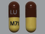 Doxycycline Monohydrate: This is a yellow oblong Capsule imprinted with LU on the front, M71 on the back, and is manufactured by LUPIN PHARMACEU.