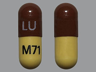 This is a Capsule imprinted with LU on the front, M71 on the back.