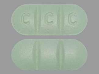 This is a Tablet imprinted with C C C on the front, nothing on the back.