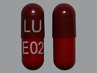 This is a Capsule imprinted with LU on the front, E02 on the back.