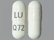 Silodosin: This is a Capsule imprinted with LU on the front, Q72 on the back.