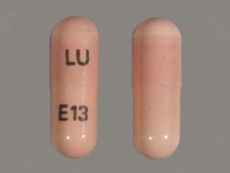 This is a Capsule imprinted with LU on the front, E13 on the back.