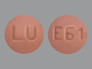 This is a Tablet Er Multiphase imprinted with E61 on the front, LU on the back.