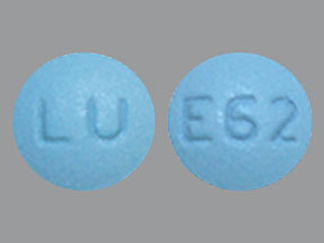 This is a Tablet Er Multiphase imprinted with E62 on the front, LU on the back.