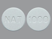 Lanthanum Carbonate: This is a Tablet Chewable imprinted with NAT on the front, 1000 on the back.