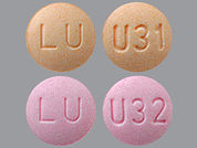 Kurvelo: This is a Tablet imprinted with LU on the front, U31 or U32 on the back.