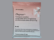 Daysee: This is a Tablet Dose Pack 3 Months imprinted with LU on the front, V21 or V22 on the back.