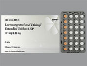 Levonorgestrel-Eth Estradiol: This is a Tablet imprinted with LU on the front, T21 or T22 on the back.