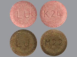 This is a Tablet imprinted with LU on the front, K24 or M22 on the back.