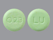 Jencycla: This is a Tablet imprinted with O23 on the front, LU on the back.