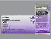 Mibelas 24 Fe: This is a Tablet Chewable imprinted with LU on the front, N81 or M22 on the back.