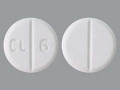 This is a Tablet imprinted with CL 6 on the front, nothing on the back.
