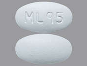 Irbesartan: This is a white oval Tablet imprinted with ML 95 on the front, nothing on the back, and is manufactured by NORTHSTAR RX LL.