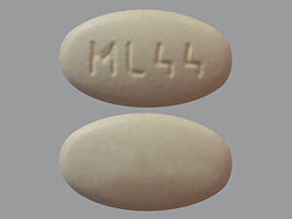 This is a Tablet imprinted with ML44 on the front, nothing on the back.