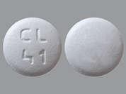 Olanzapine: This is a white round Tablet imprinted with CL  41 on the front, nothing on the back, and is manufactured by MACLEODS PHARMA.