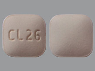 This is a Tablet imprinted with CL 26 on the front, nothing on the back.
