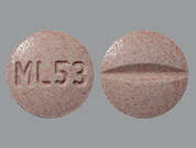 Candesartan Cilexetil: Esto es un Tableta rosa claro redondo imprimido con ML 53 en la parte delantera, nada en la parte posterior, y es fabricado por MACLEODS PHARMA.