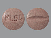 Candesartan Cilexetil: This is a Tablet imprinted with ML54 on the front, nothing on the back.