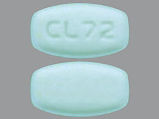 This is a Tablet imprinted with CL 72 on the front, nothing on the back.