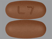 Entacapone: This is a Tablet imprinted with L7 on the front, nothing on the back.