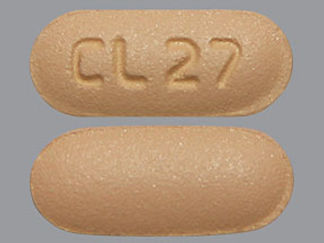 This is a Tablet imprinted with CL27 on the front, nothing on the back.