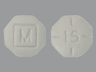 This is a Tablet imprinted with M on the front, 15 on the back.