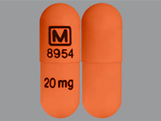 This is a Capsule Er 24 Hr imprinted with logo and 8954 on the front, 20 mg on the back.