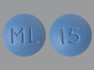 This is a Tablet Er imprinted with 15 on the front, ML on the back.