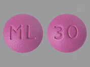 Morphine Sulfate Er: Esto es un Tableta Er imprimido con 30 en la parte delantera, ML en la parte posterior, y es fabricado por None.