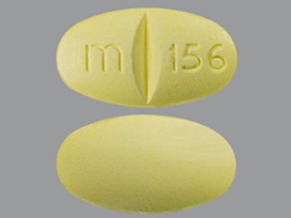 This is a Tablet imprinted with m 156 on the front, nothing on the back.