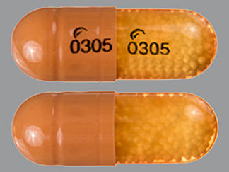 This is a Capsule Er imprinted with logo and 0305 on the front, logo and 0305 on the back.
