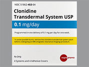 Clonidine Hcl: Esto es un Parche Transdérmico Semanal imprimido con 453 en la parte delantera, nada en la parte posterior, y es fabricado por None.